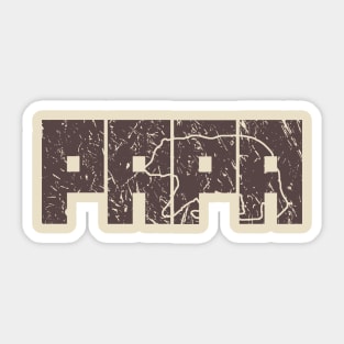 Papa Bear Father's Day Vintage Graphic Design For Dad Sticker